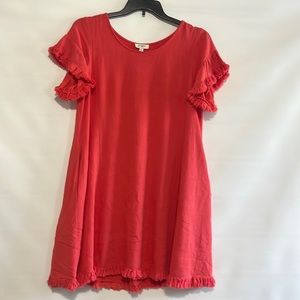 Umgee orange dress size M.